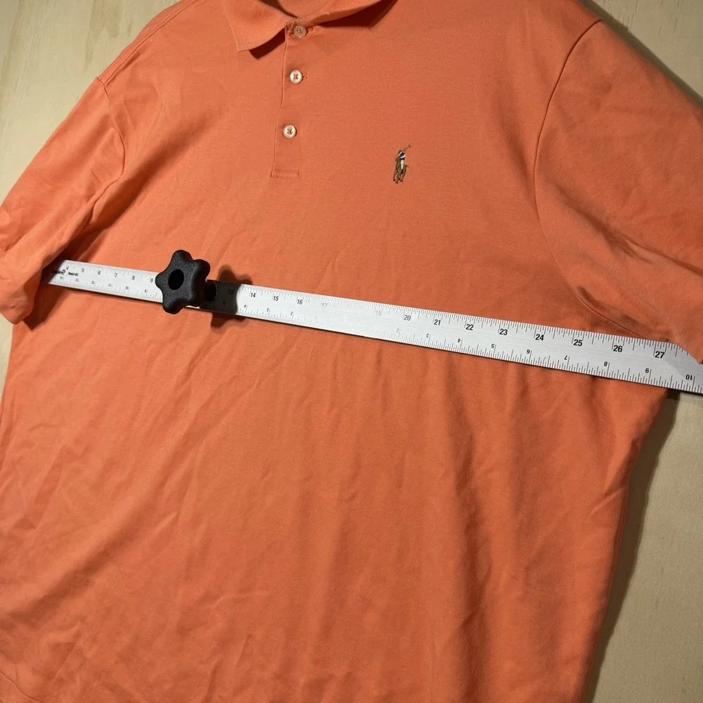 Polo Ralph‎ Lauren Classic Fit Polo Shirt Mens XXL Coral Salmon Cotton